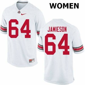 NCAA Ohio State Buckeyes Women's #64 Jack Jamieson White Nike Football College Jersey UZX6045BD